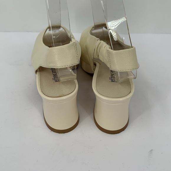 Jeffrey Campbell Extendo peeptoe sandal ivory leather cream platform chunky 7 - Picture 4 of 7